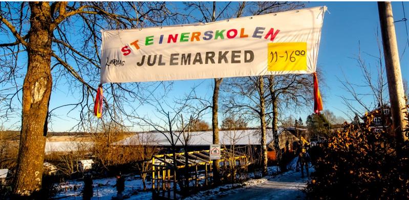 Plakat Julemarked ved Steinerskolen i Ås