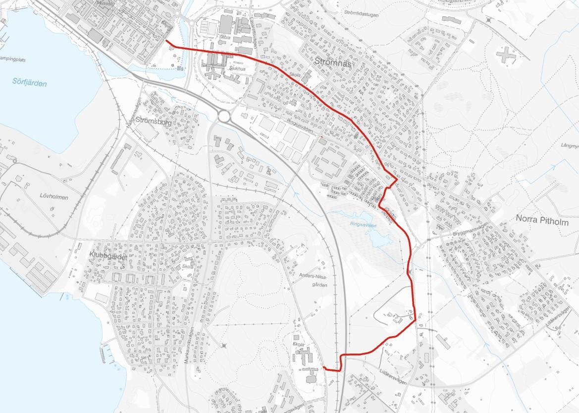 Pitholmsleden - Cykelkarta