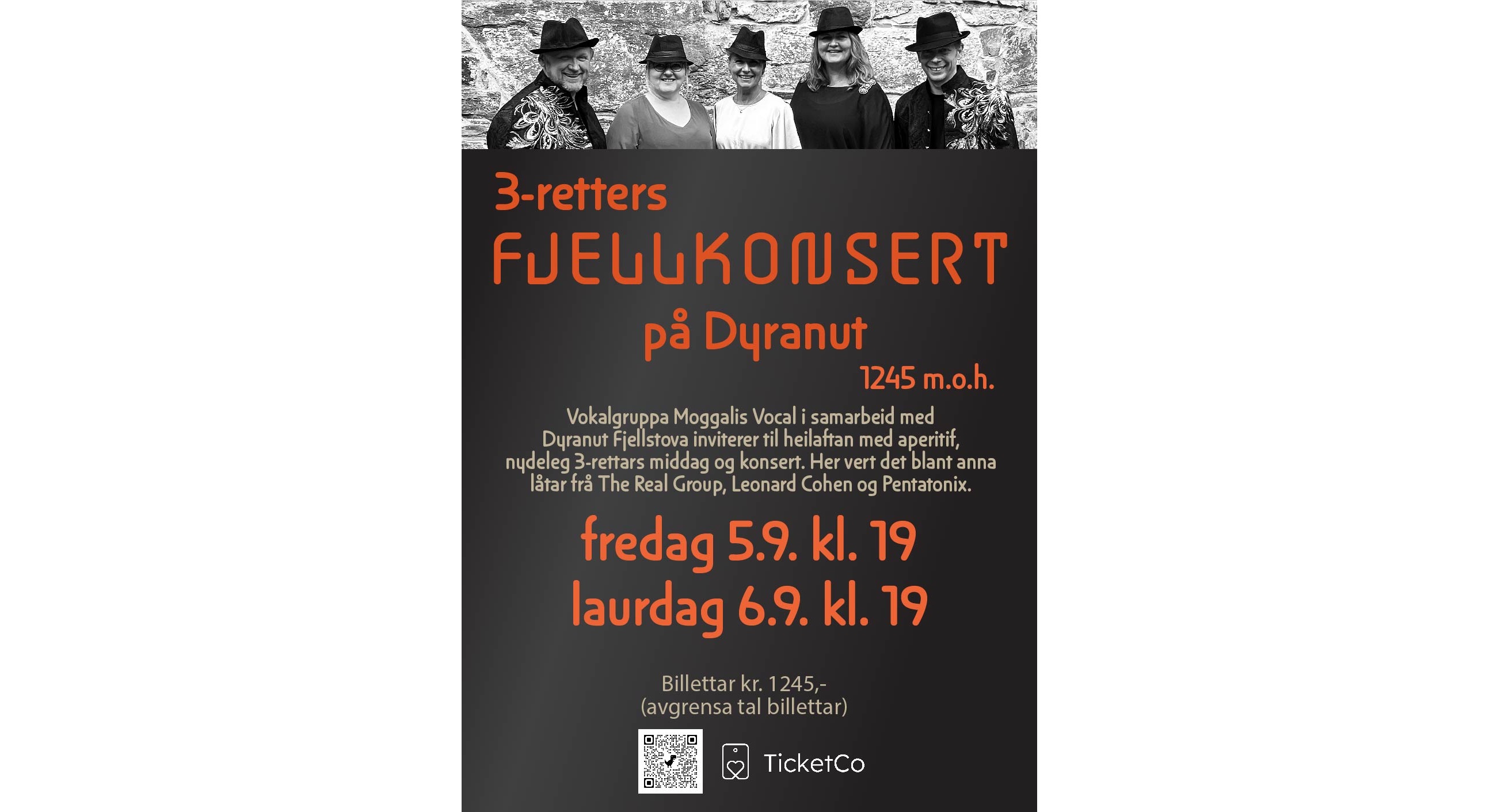 3-retters fjellkonsert på Dyranut