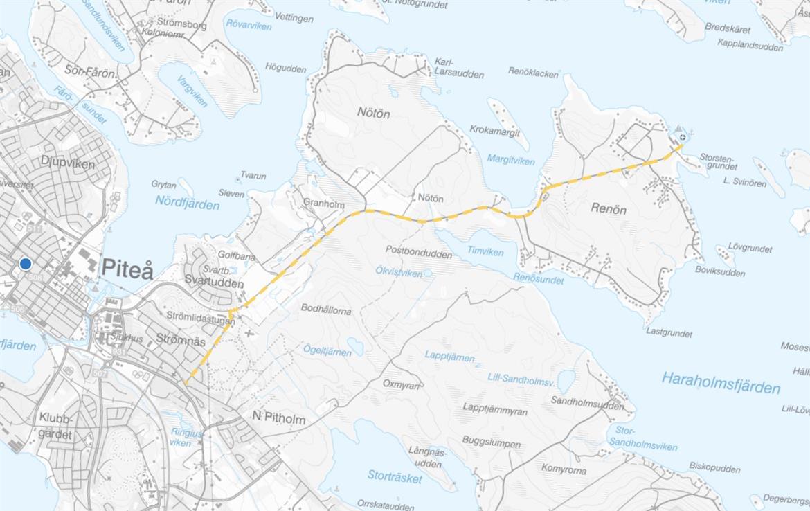 Renön - Cykelkarta
