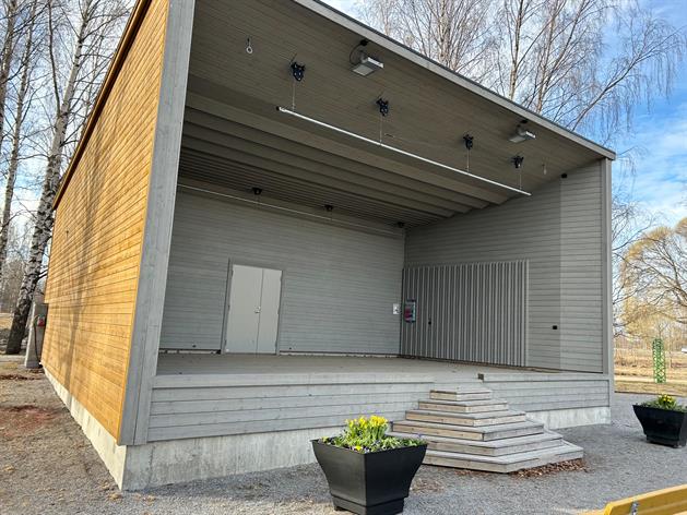 The stage at the Badhusparken, Piteå Turistcenter