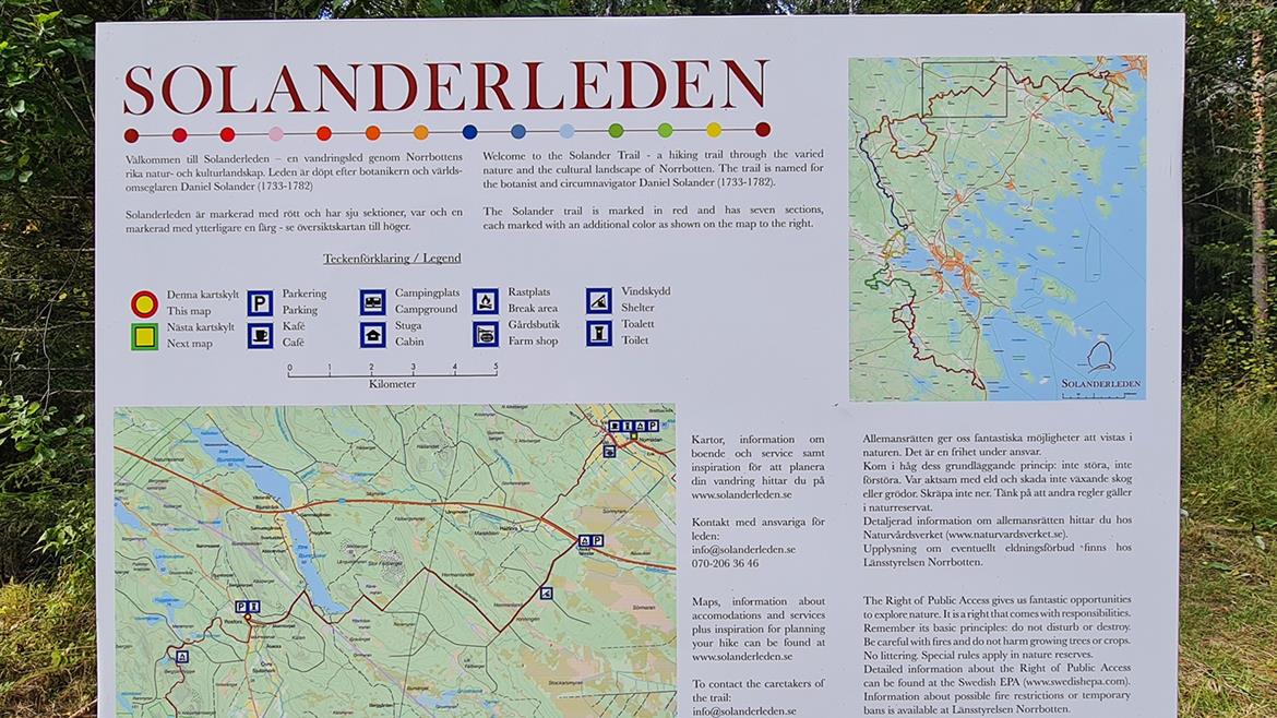 Solanderleden informationsskylt