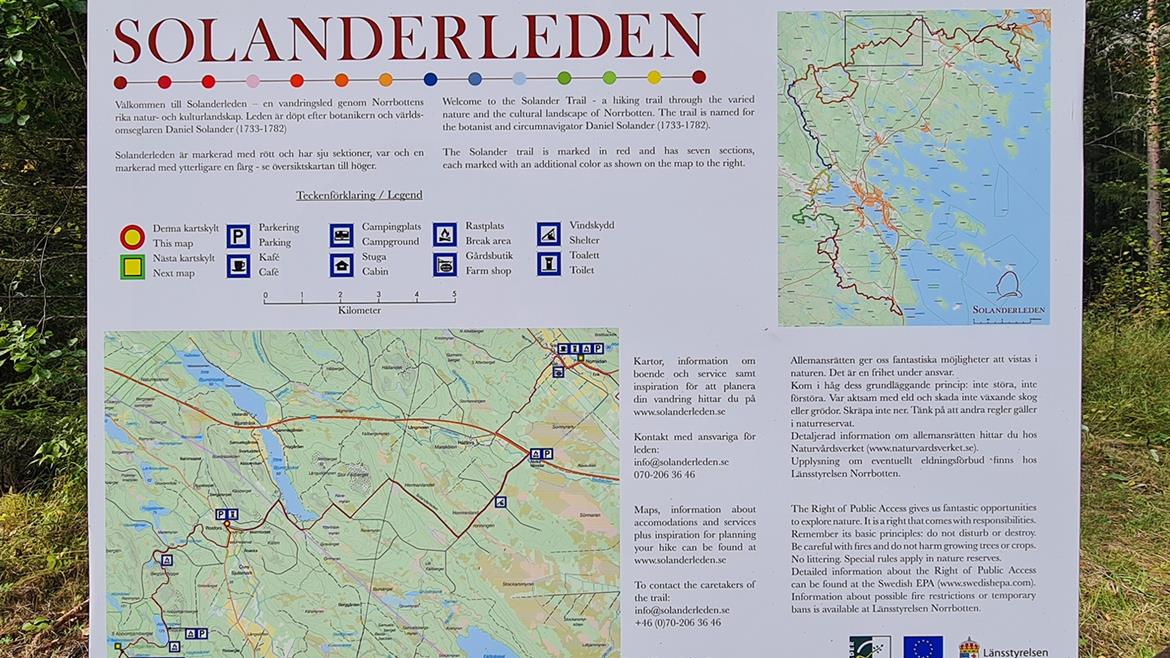 Solanderleden informationsskylt