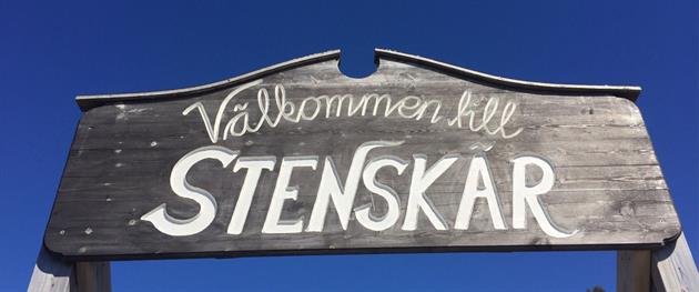 Välkommen till Stenskär skylt