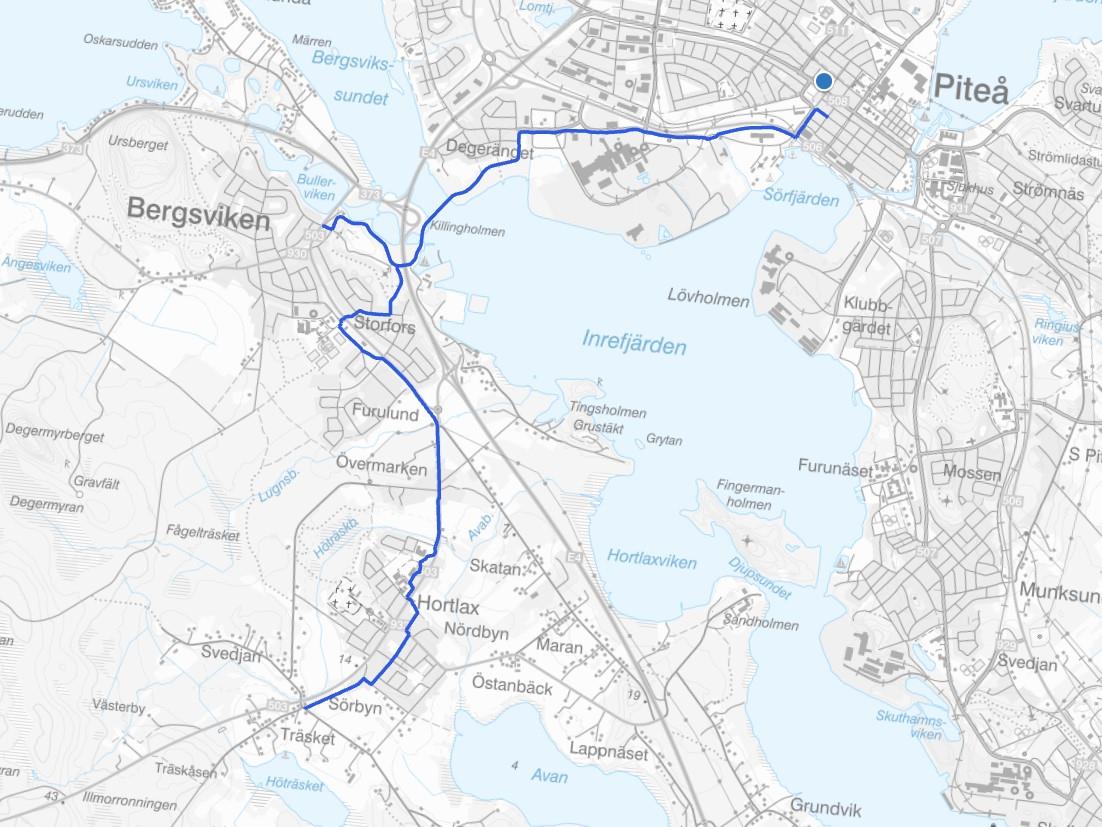 Öholmaleden - Cykelkarta