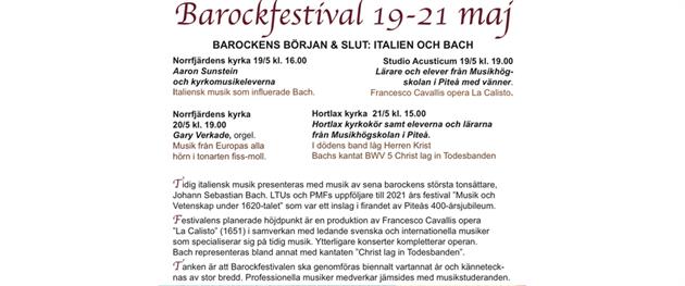 Barockfestival 19-21 maj