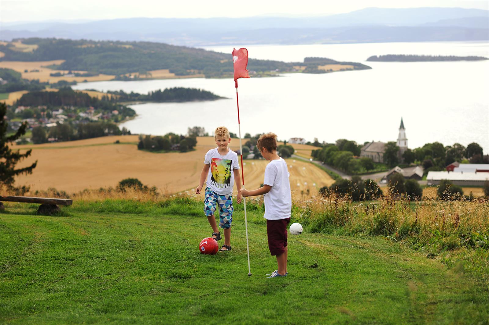 Fotball golf at Øyna - at the top of Inderøy